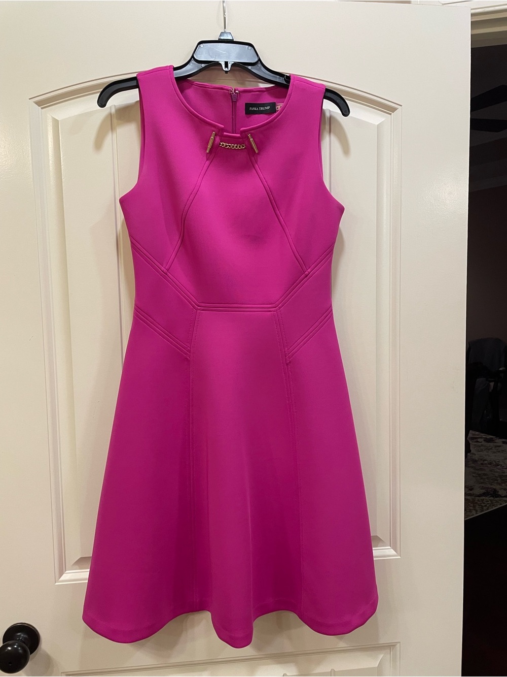 Ivanka Trump Sleeveless Hot Pink Fit-and-Flare Dress